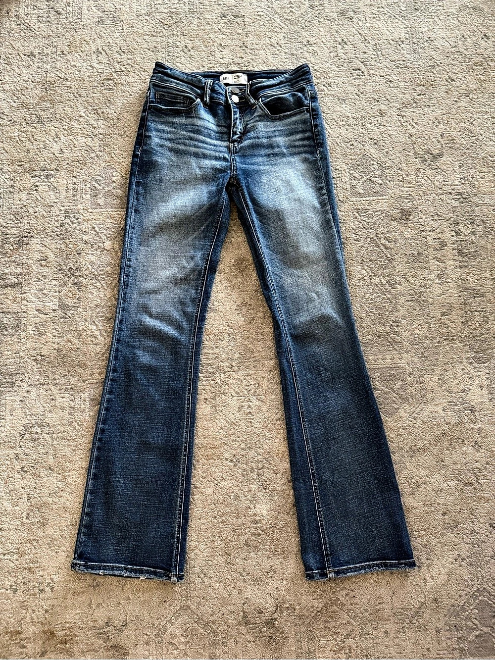 BKE Stella Mid Rise Slim Fit Bootcut Jeans 26 x 31.5 Distressed Medium Wash
